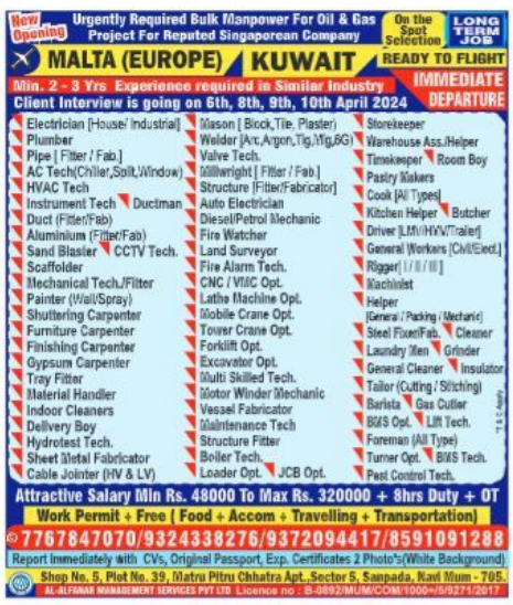 Kuwait jobs multple openings